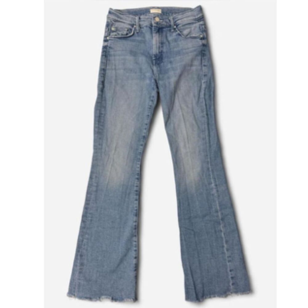 Premium MOTHER Denim The Weekender Fray High Rise Flare Jeans, Size 28